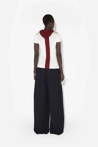 Jean Paul Gaultier - Hooded Chevron Jersey Top