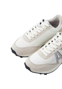 Armani Exchange Women's Low-top Trainer Sneakers in off white - women's sneaker - alternate view