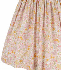 Gabby Girl's Floral Bouquet Smock Dress in pink - kids' dress - alternate view