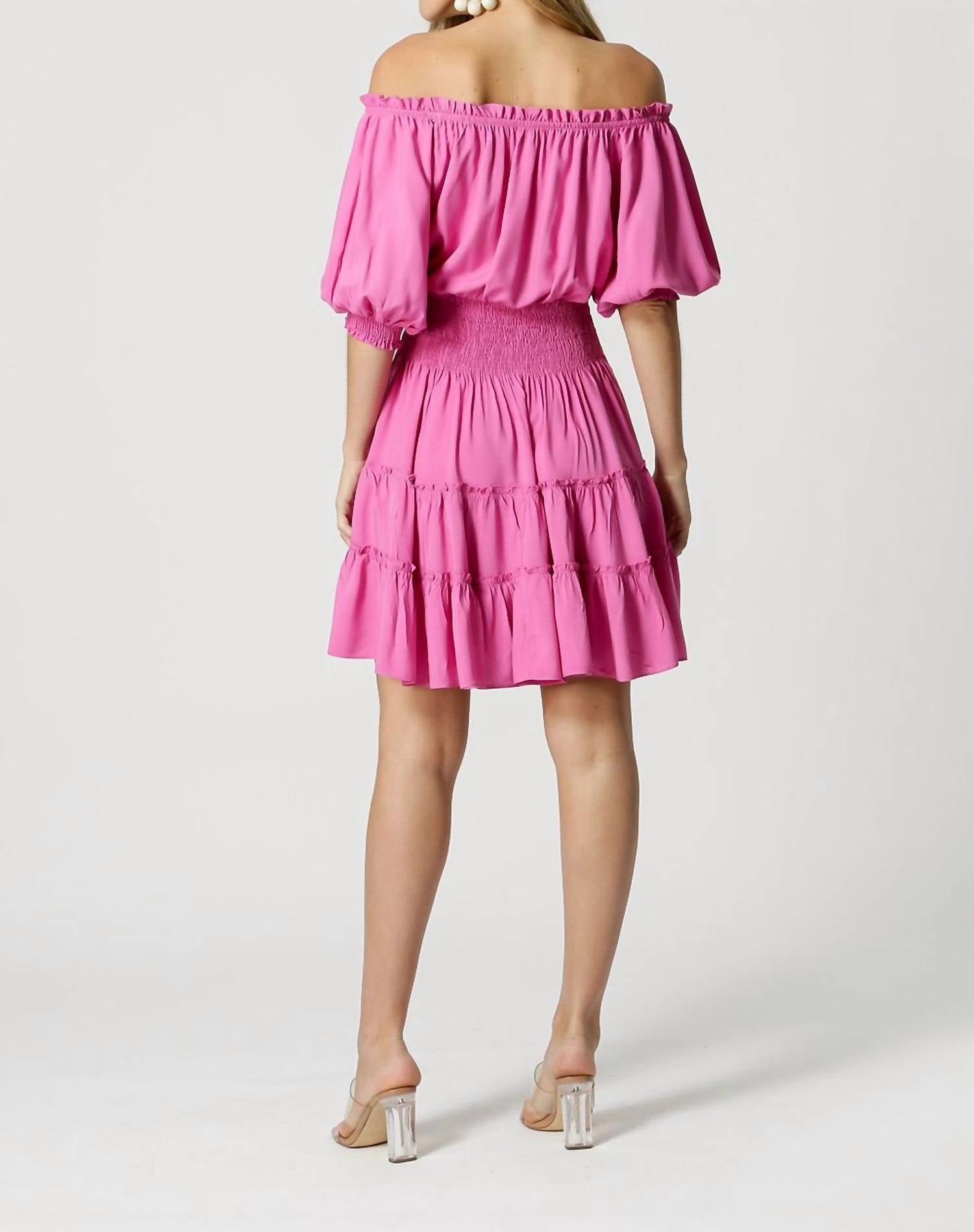 Joy Joy - Off Shoulder Tier Dress