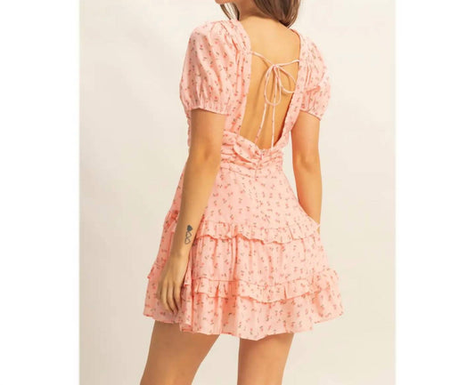 Hyfve - Ditsy Floral Print Tiered Mini Dress