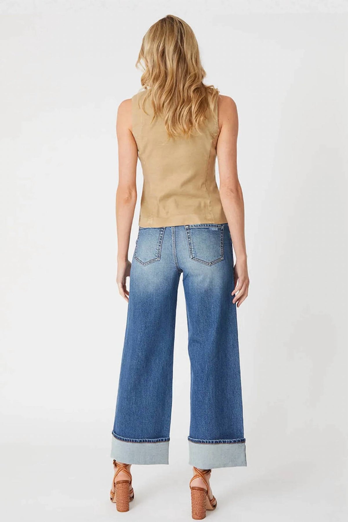 Level99 - Selvedge Wide Leg Cuff Jean