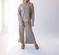 Easel - Carlie Wide Leg Mineral Wash Pants