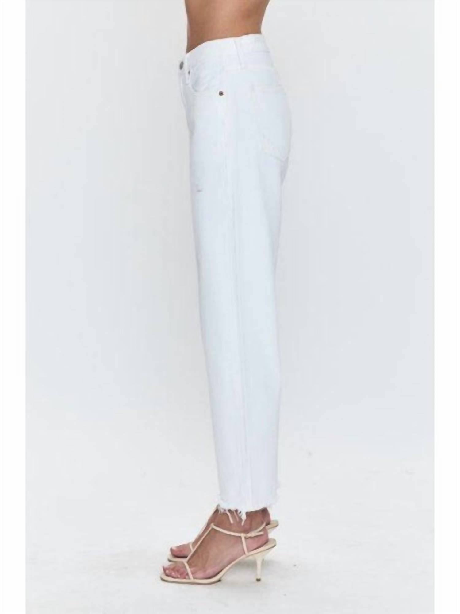 Pistola - Lexi Mid Rise Bowed Straight Jeans