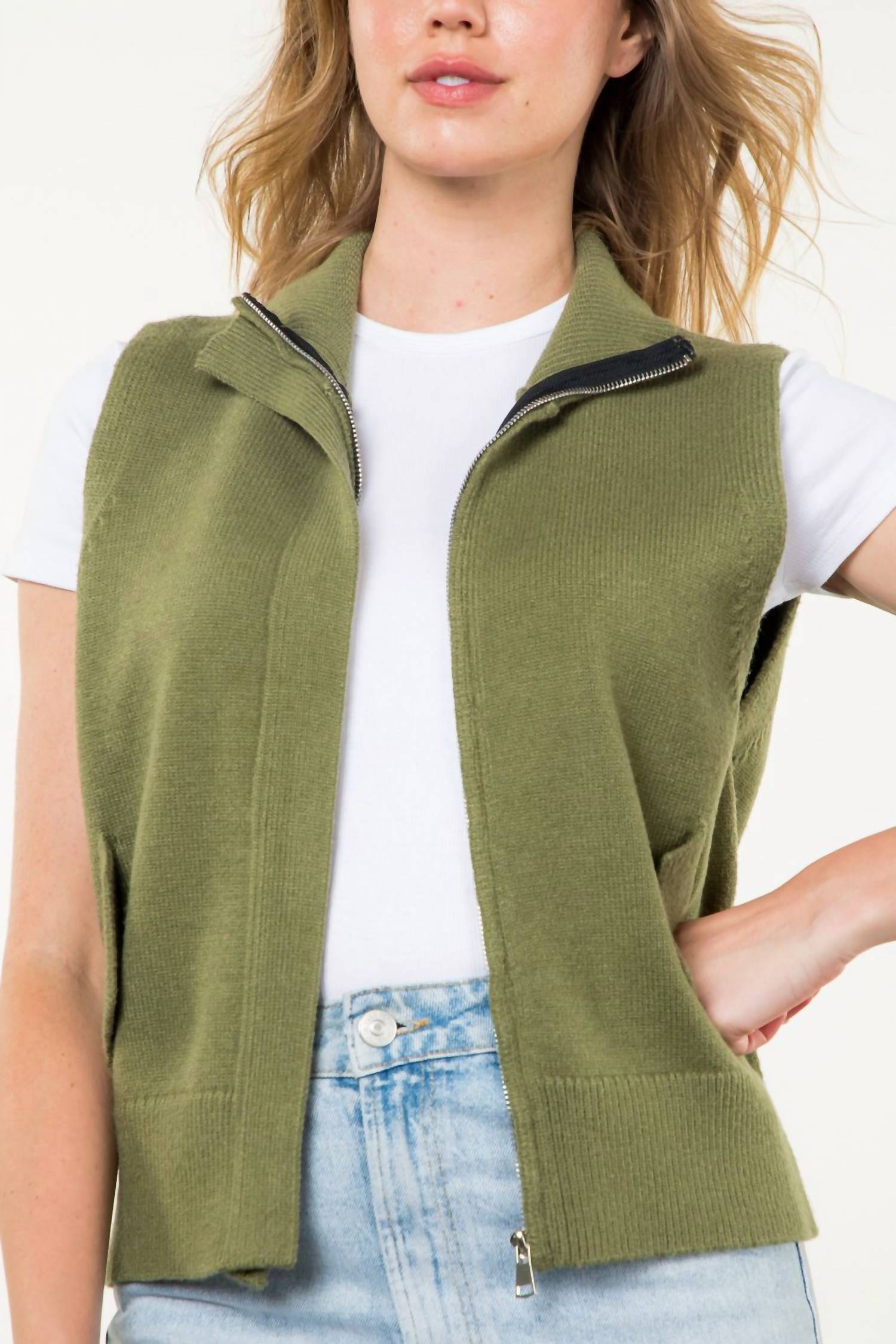 Thml - Zip-up Sweater Vest