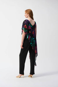 Joseph Ribkoff - Tropical Chiffon Overlay Jumpsuit