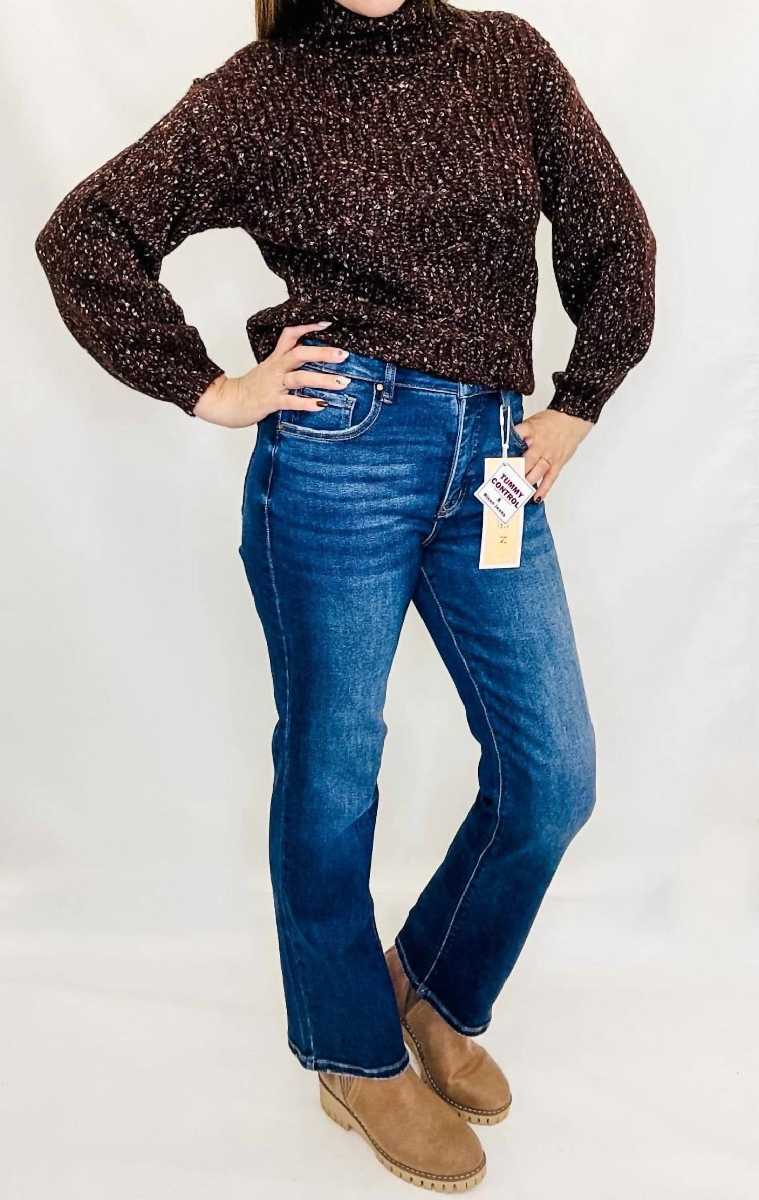 Tribal - Cassia Funnel Neck Sweater