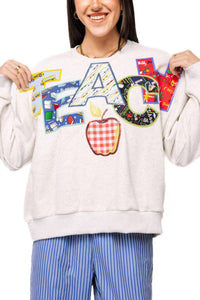 Queen Of Sparkles - Fabric Teach Apple Sweatshirt