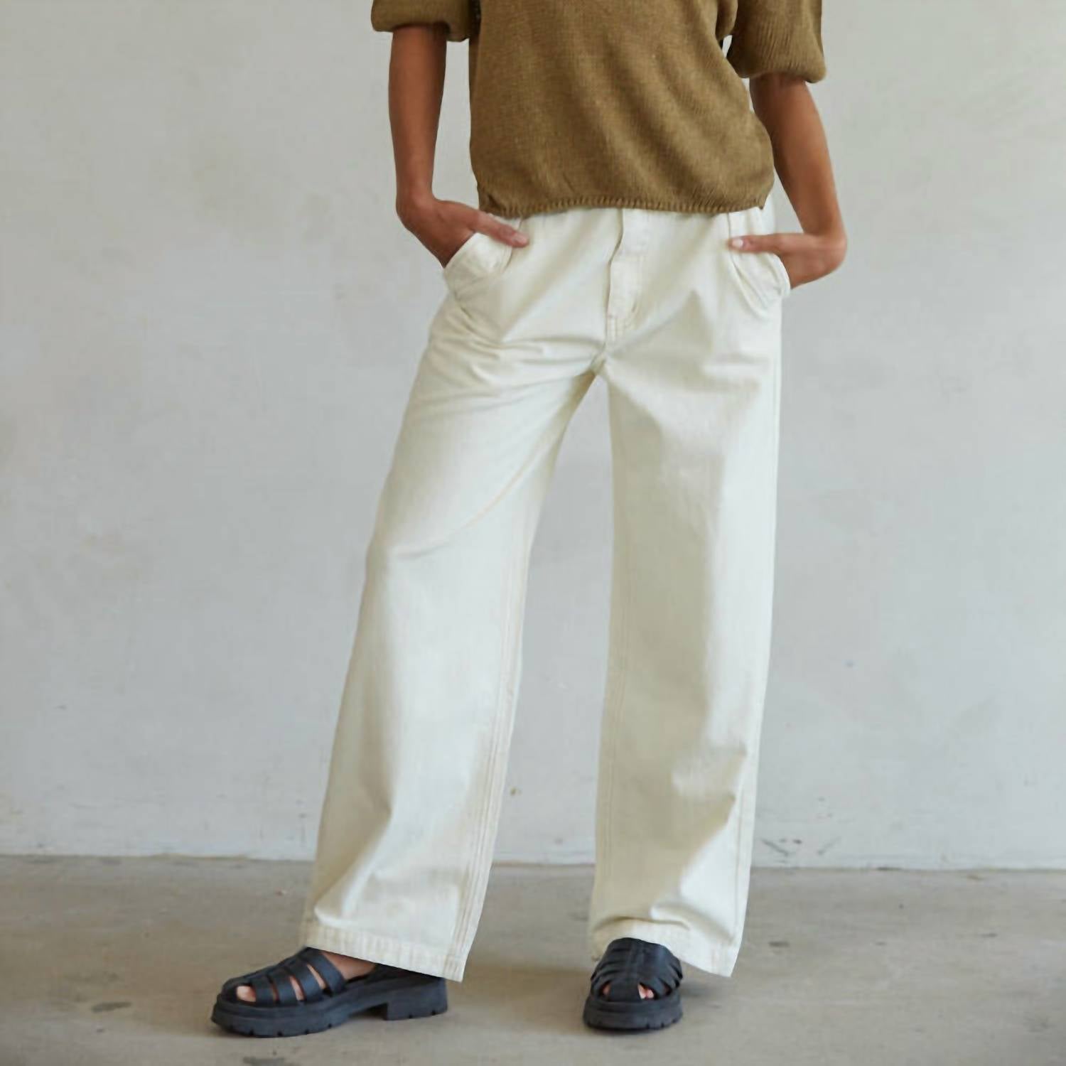 By Together - Costa Blanca Denim Straight Leg Pants