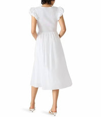 Steve Madden - Cotton Puff-sleeve Midi Dress