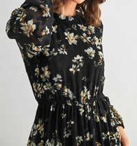 Fun 2 Fun - Flower Ruffle Midi Dress