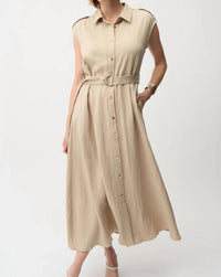 Joseph Ribkoff - Belted Midi Shirt Dress