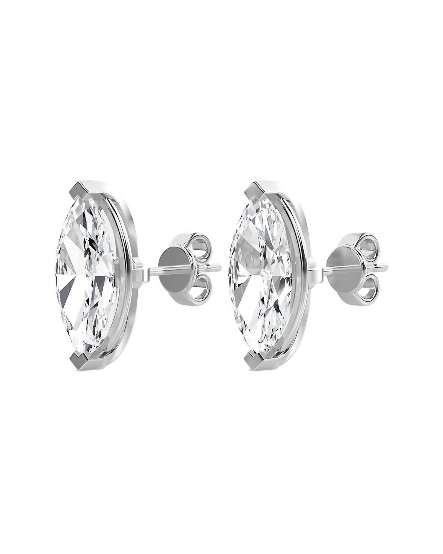 Diana M Jewels - 1.50 Cts Marquise Lab Diamond Stud Earrings