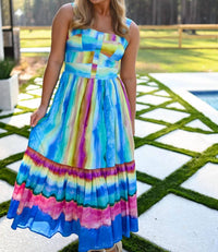 Alivia - Sunset Stripe Gianna Dress