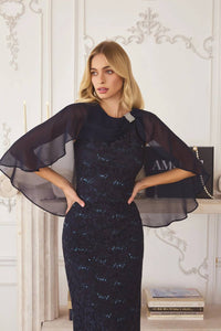 Amoris - Selene Lace Cape Dress