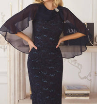 Amoris - Selene Lace Cape Dress
