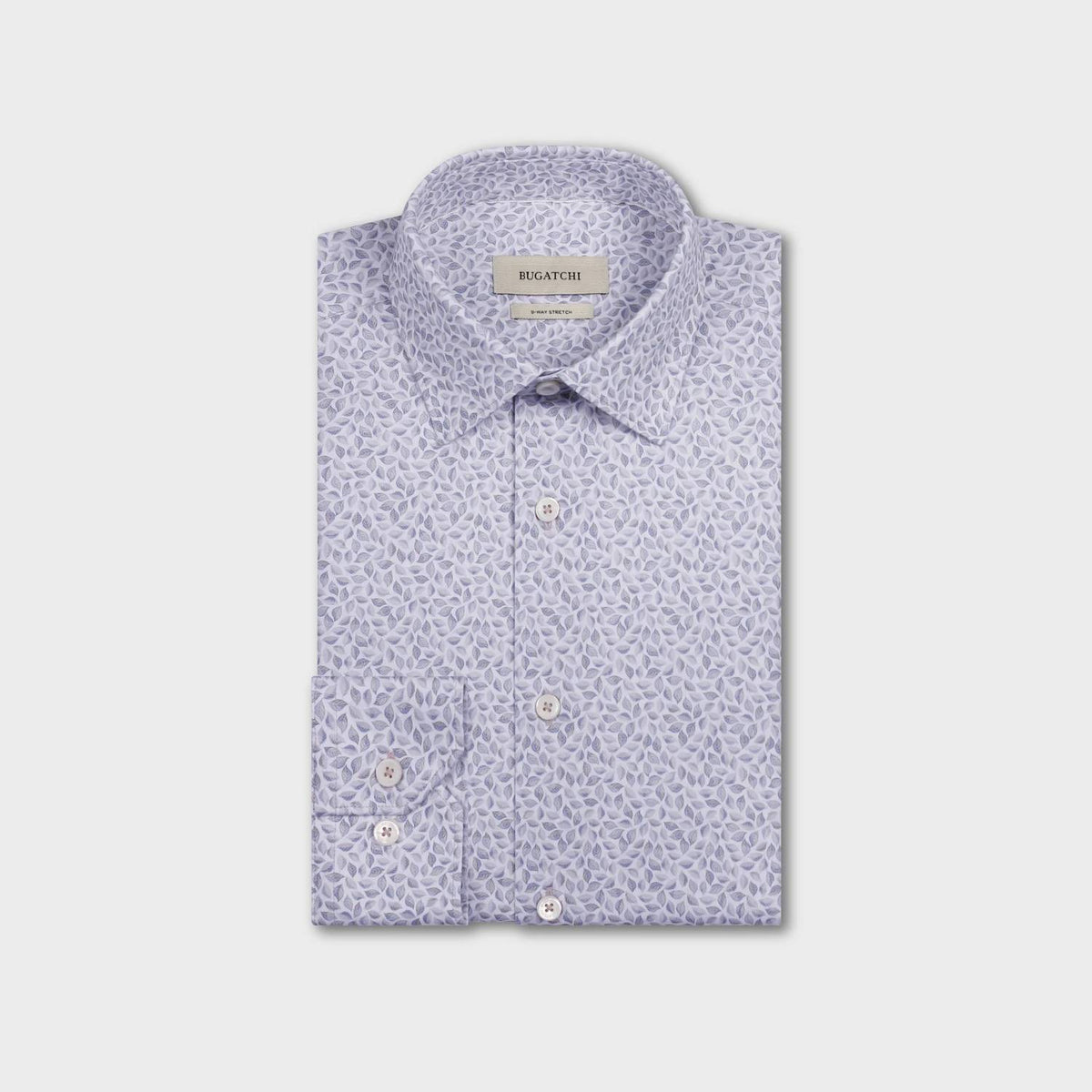 Bugatchi Uomo - James OoohCotton Leaf Print Shirt