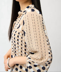 Joseph Ribkoff - Polka Dot Buttoned Tunic Top