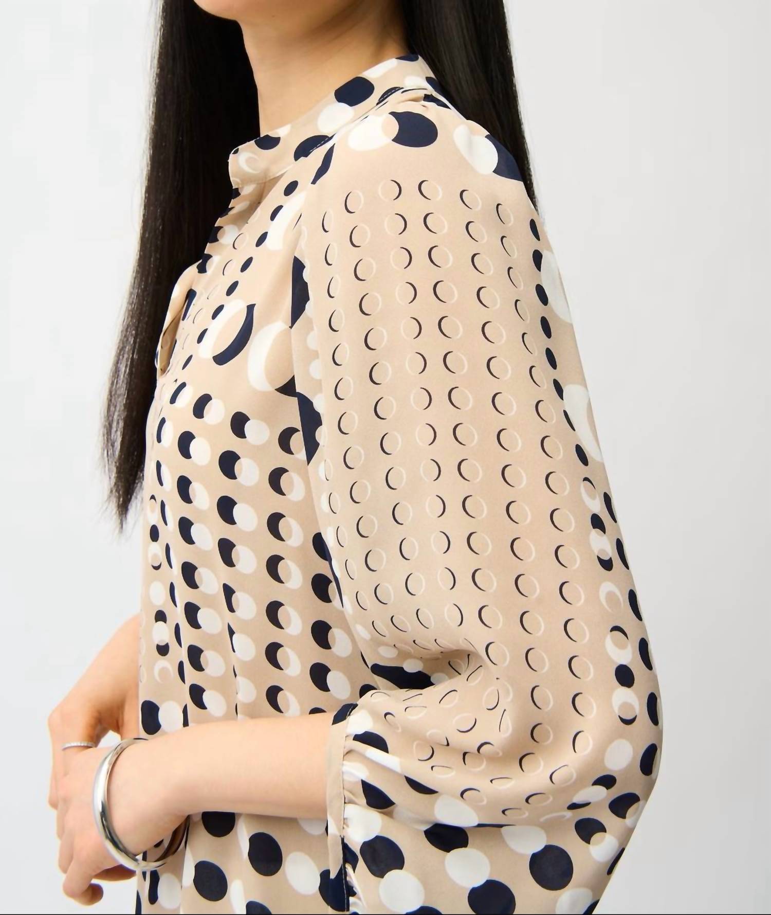Joseph Ribkoff - Polka Dot Buttoned Tunic Top