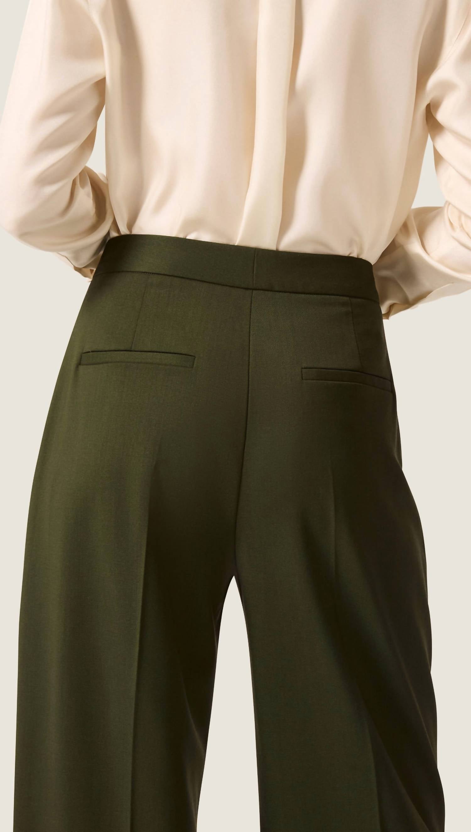 Argent Wide Leg Trouser in olive - women's pants - view 5