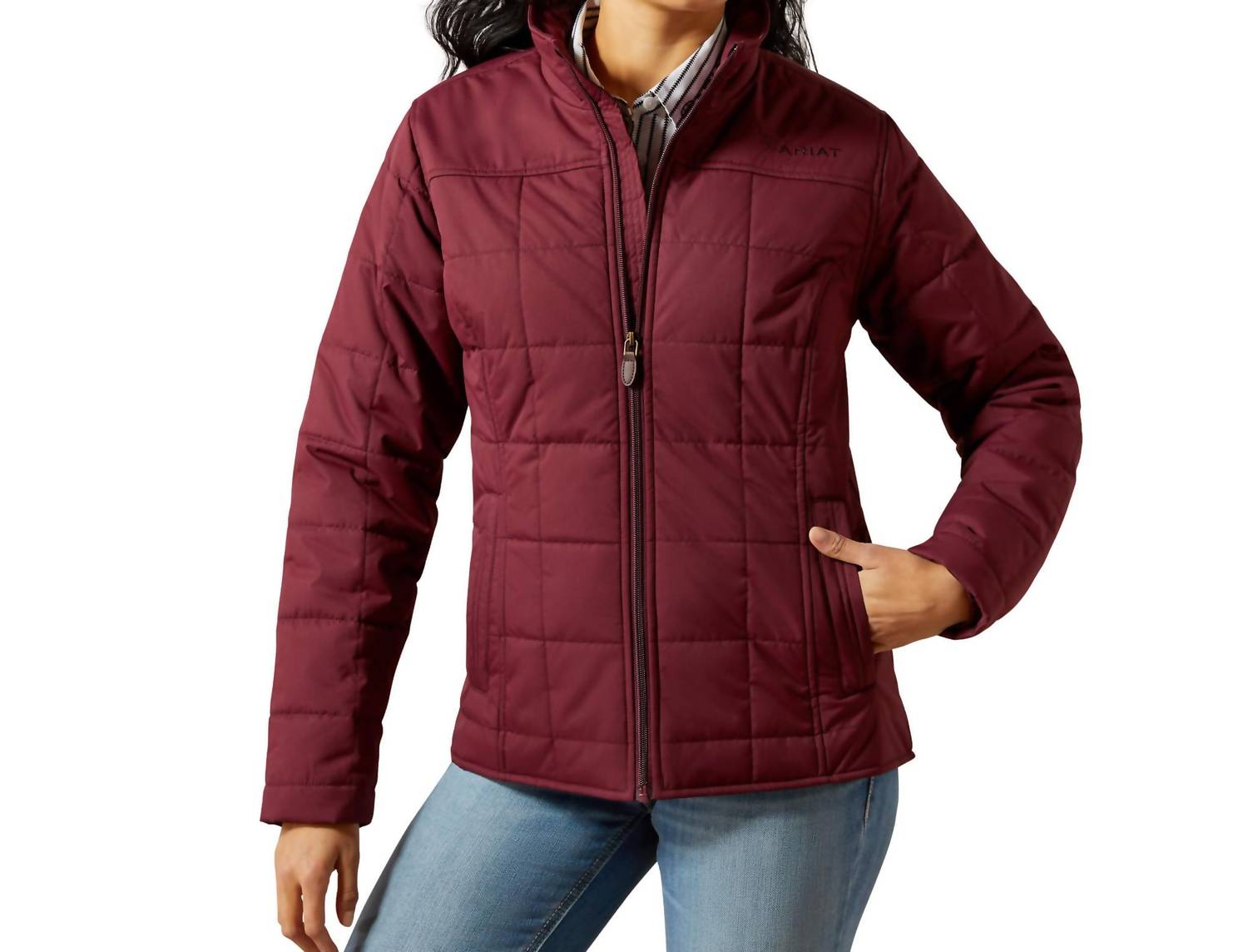 ARIAT Women's Crius Insulated Jacket in wine - women's jacket