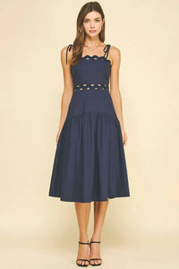 Pinch - Birdie Scallop Detail Midi Dress