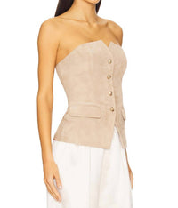 Cami Nyc - Zamora Strapless Suede Corset Top