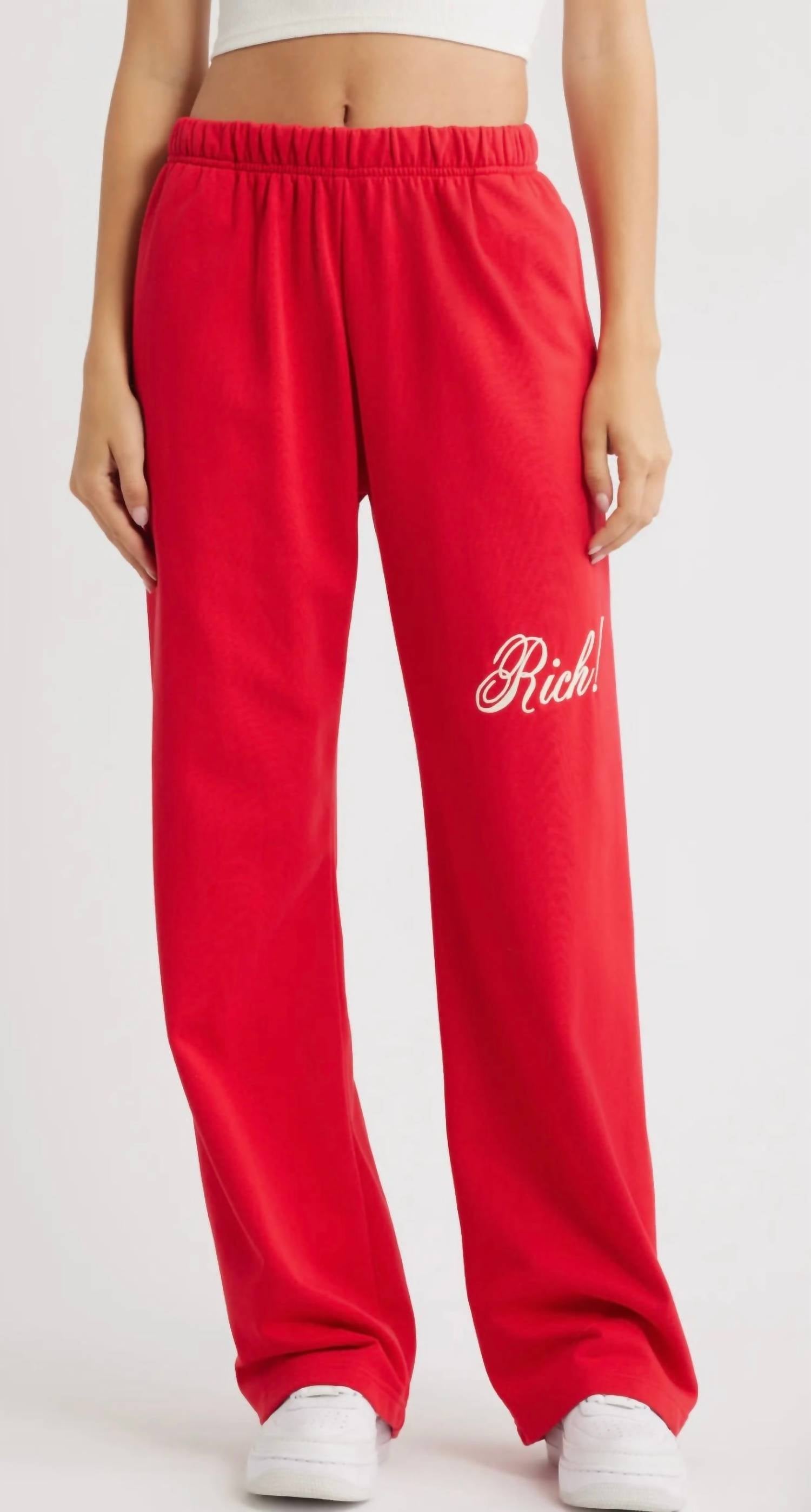 The Mayfair Group - Rich in Life Wide Leg Sweatpants