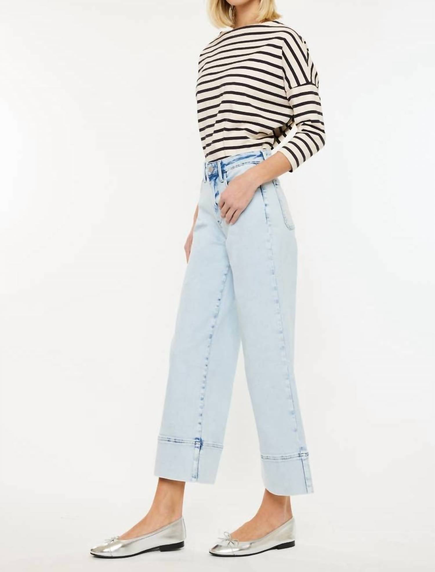 Kancan - Kassie Essentials Crop Wide Jeans
