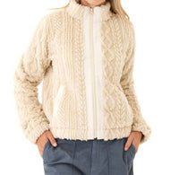 Threads 4 Thought - Patsy Cable Knit Sherpa Jacket