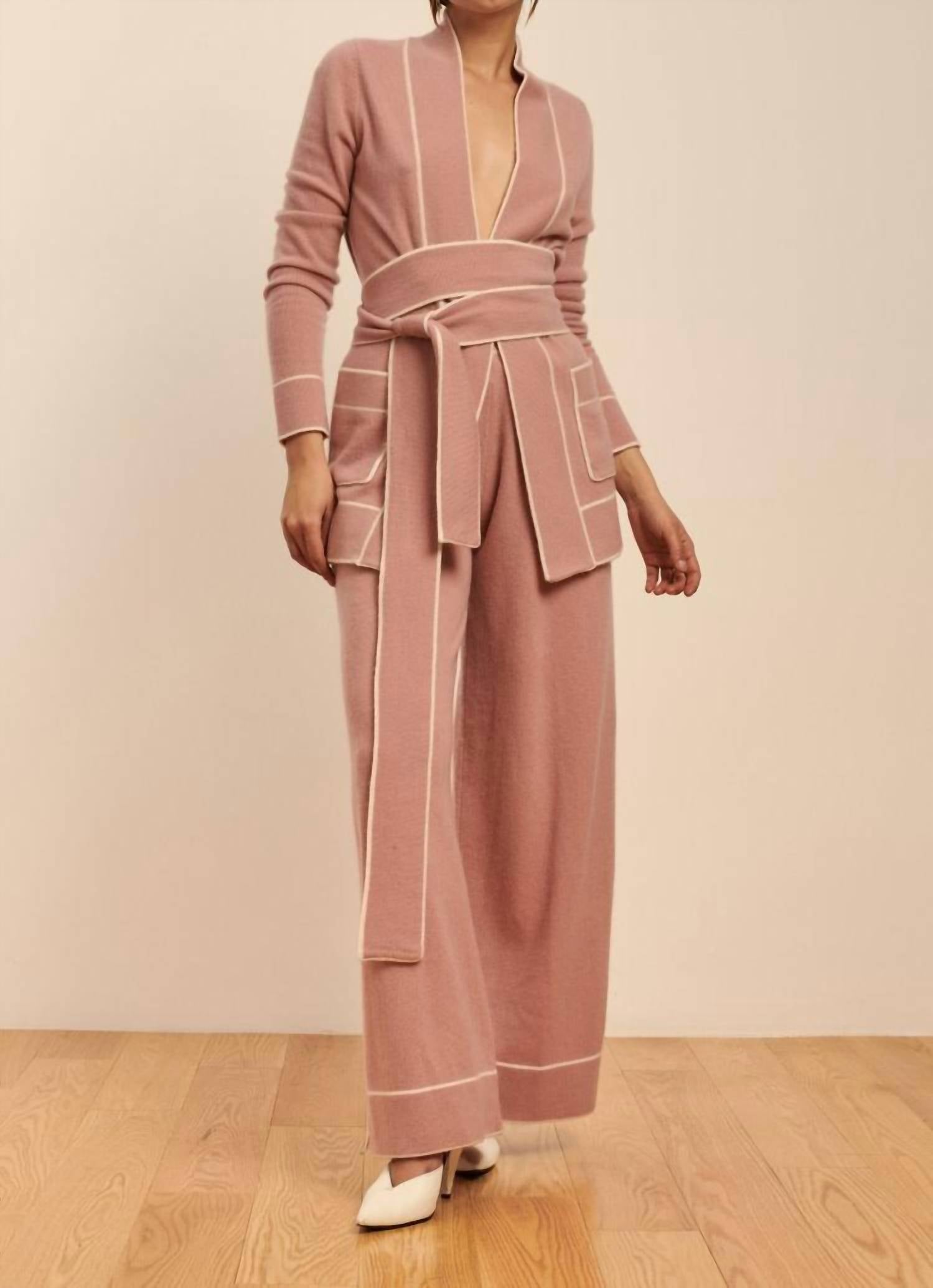 DIABLERET BELTED CASHMERE CARDIGAN