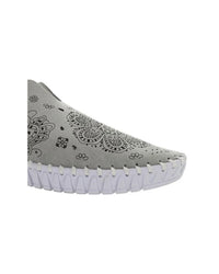 BERNIE MEV Women's Tracy Slip On Shoes in light grey - women's flats - alternate view