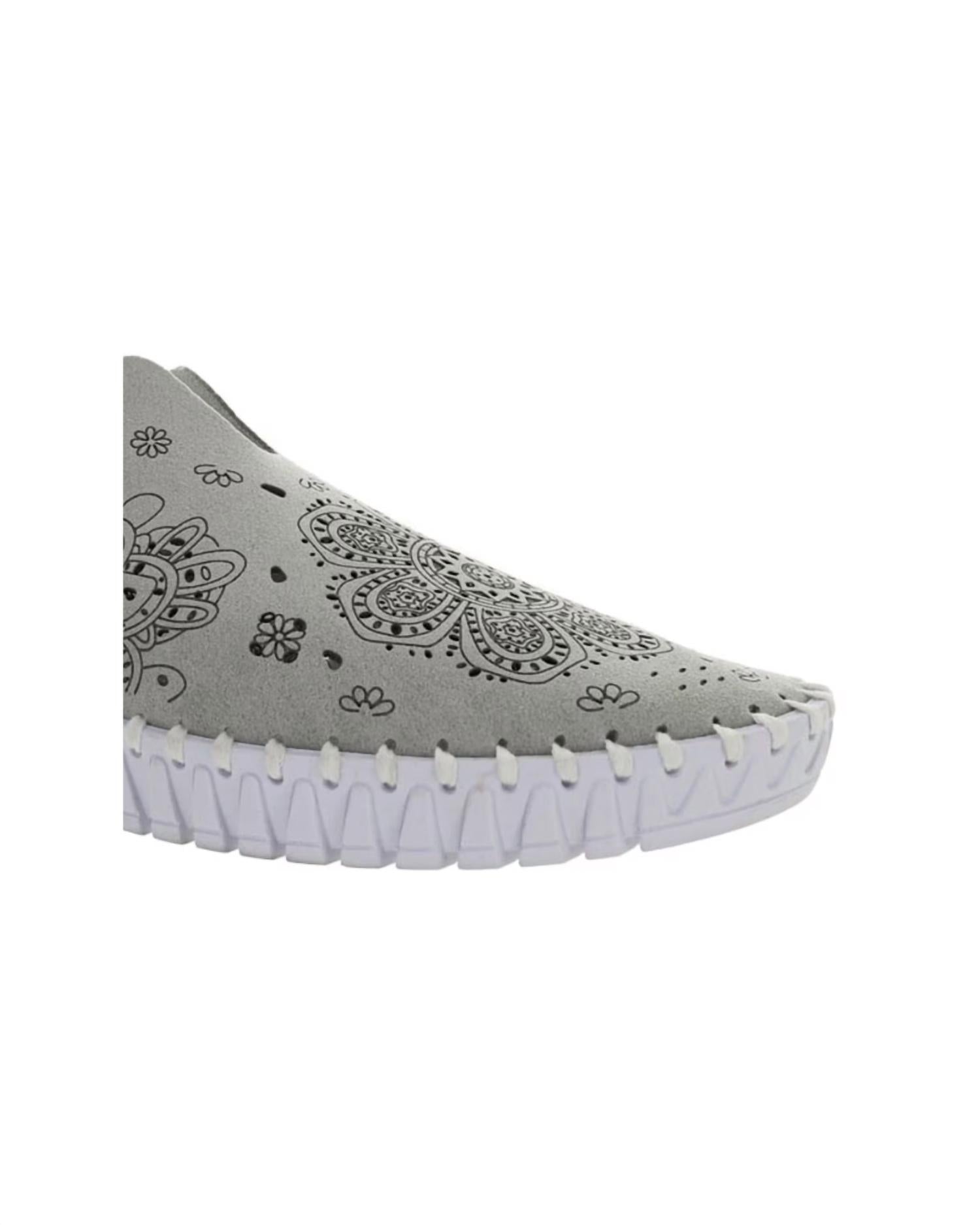 BERNIE MEV Women's Tracy Slip On Shoes in light grey - women's flats - alternate view