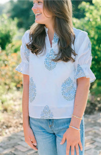 Victoria Dunn - Ellie Short Sleeve Blouse