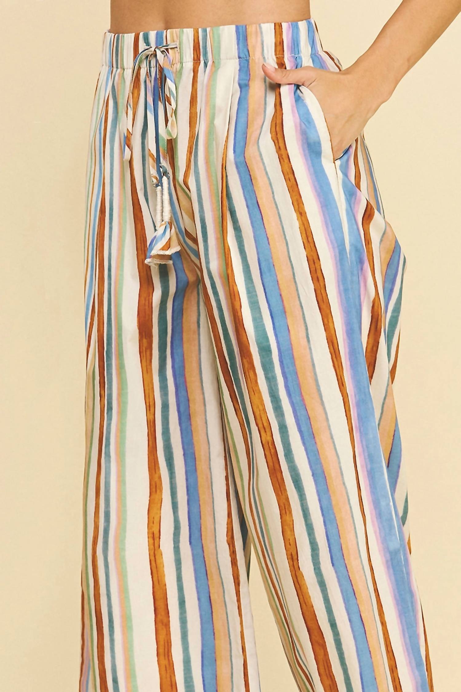 Pinch - Stripe Wide Leg Pants
