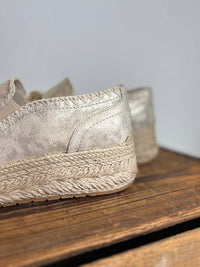 Dolce Vita Women's Jhenee Espadrille in light gold - women's shoe - detail view