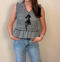 Staccato - Sydney Gingham Peplum Top