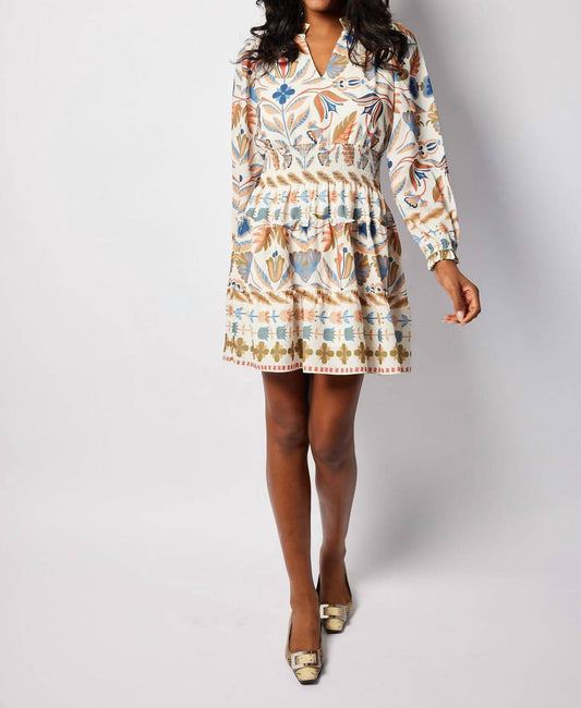 Sail To Sable - Long Sleeve Smocked Waist Dress