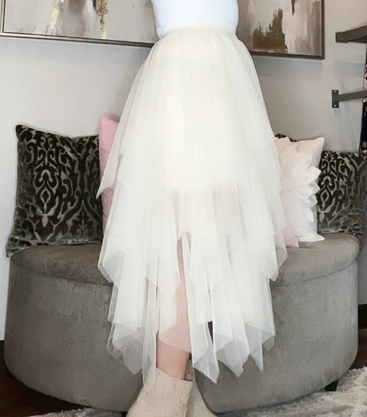 Origami - Anna Lined Tiered Mesh Skirt