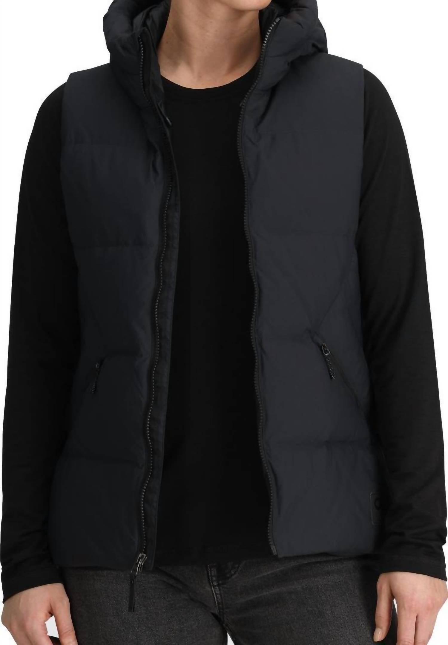 OUTDOOR RESEARCH Coze Hooded Down Insulated Vest in black - women's jacket - view 4