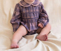Viverano Organics - Smocked Peter Pan Gingham Romper