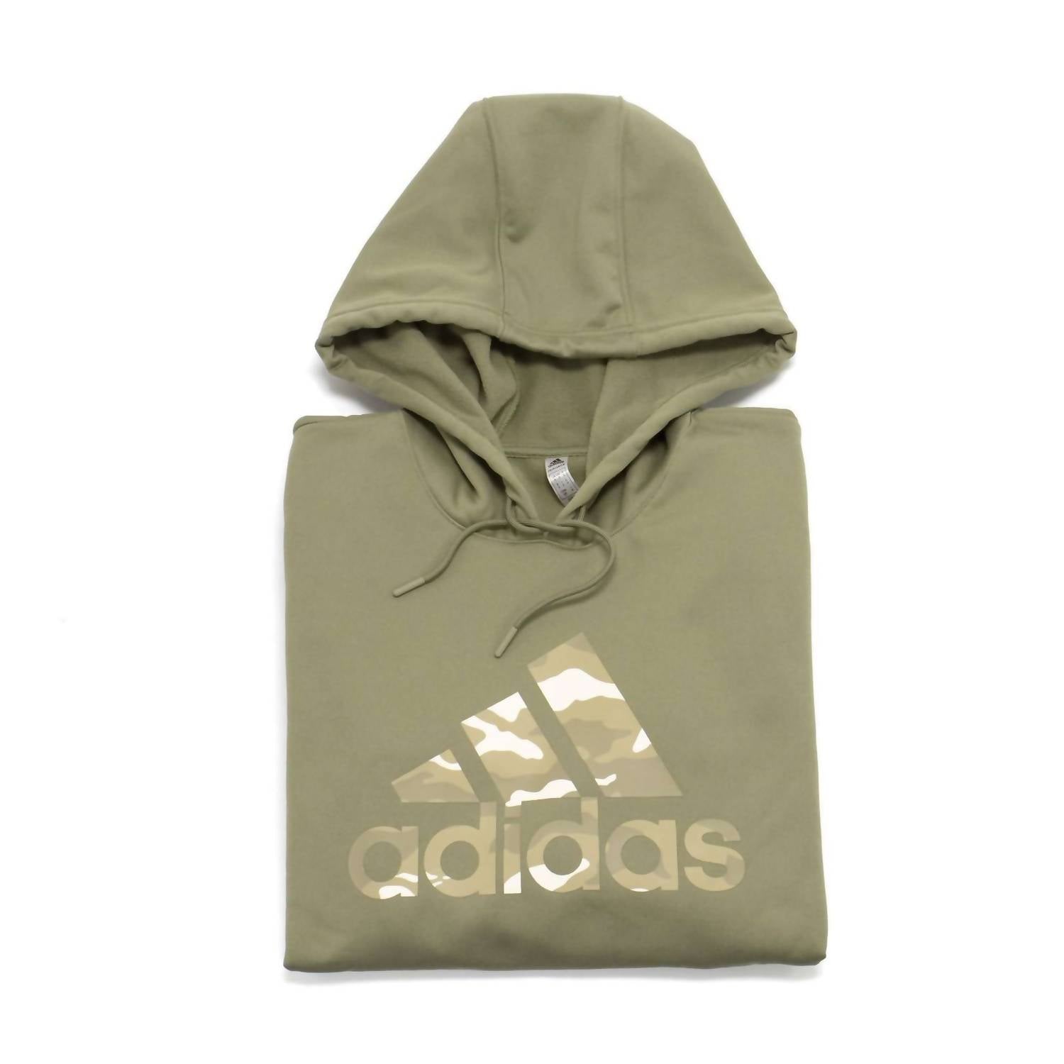 adidas Men's Camo Logo Fill Basketball Hoodie in orbit green - men's shirt - detail view