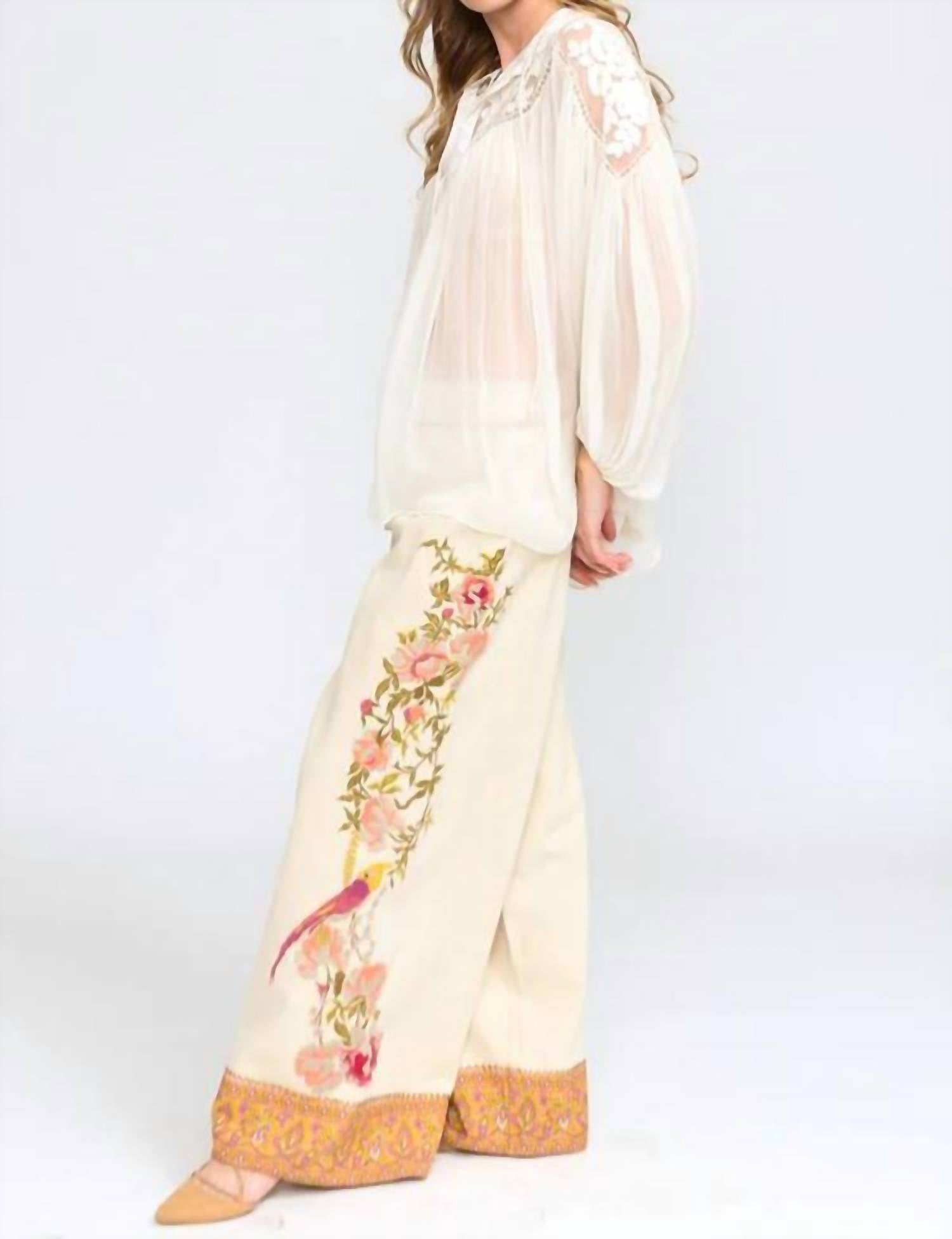 Aratta - Embroidered Chiffon Blouse