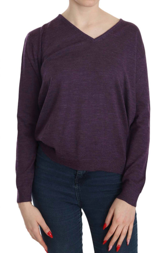 Byblos - V-neck Long Sleeve Pullover Top