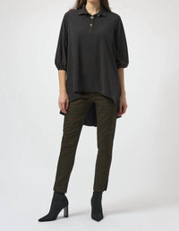 Joseph Ribkoff - Collared Hi-low 3/4 Sleeve Top