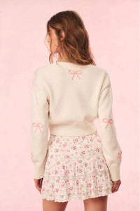 Loveshackfancy - Francette Cropped Bow Cardigan