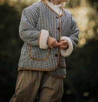 Annie & Charles - Girl's Fluffy Reversible Jacket
