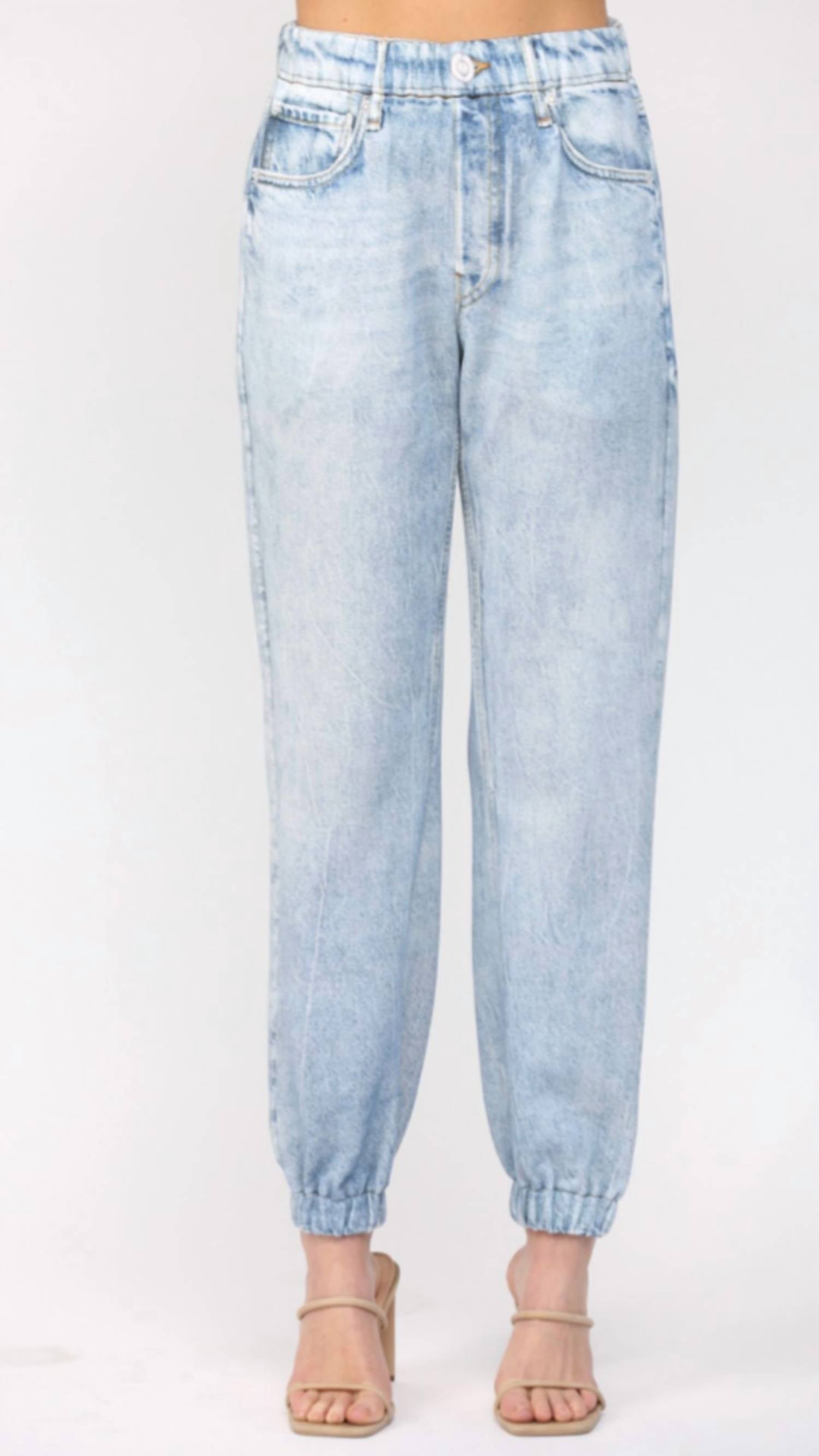 Fate - Denim Print Jogger French Terry Pants