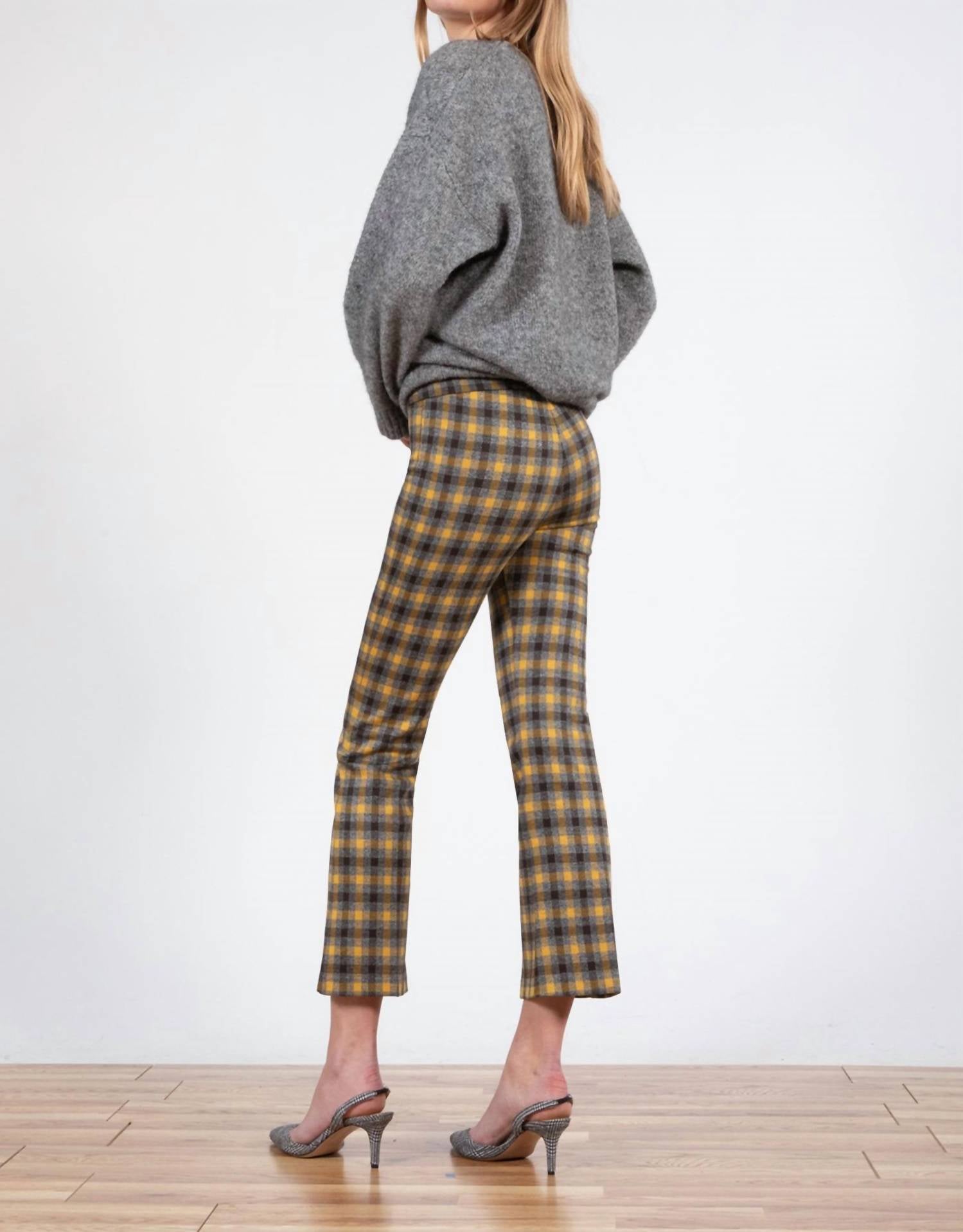Avenue Montaigne Leo Flare Cut Pants in solar - women's pants - alternate view
