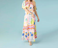 Coco + Carmen - Picasso Short Sleeve Maxi Dress